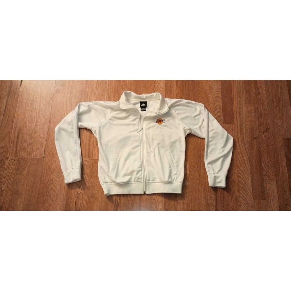 Lakers Adidas White Full Zip Track Jacket  Women's M